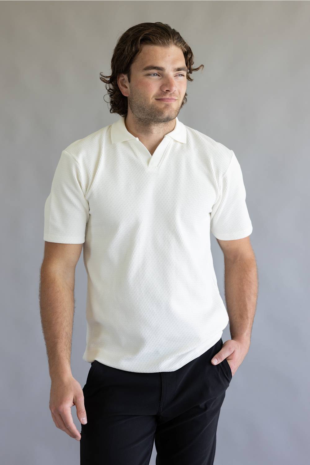 PX Johnny Collar Polo Shirt for Men in White at Glik's , XXL