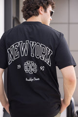 ★★ ★★ Men's NYCK Graphic Short Sleeve T-Shirt NYC T-Shirt for Men in Black | CKTS 610A – Glik's