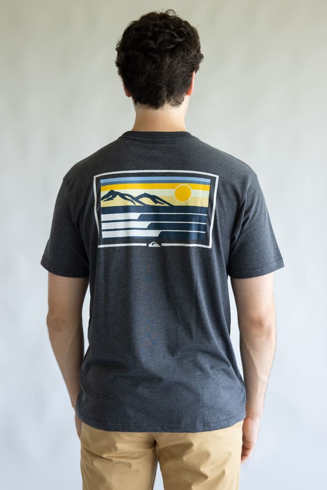 Quiksilver Coastal Vibes Classic T-Shirt for Men in Charcoal Grey