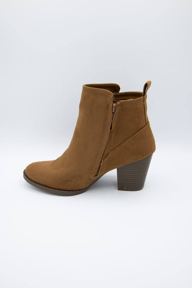 Qupid Shoes Tyson Booties for Women in Maple Brown