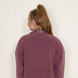 Simply Southern Quilted Plaid Sherpa Shacket for Women in Rose