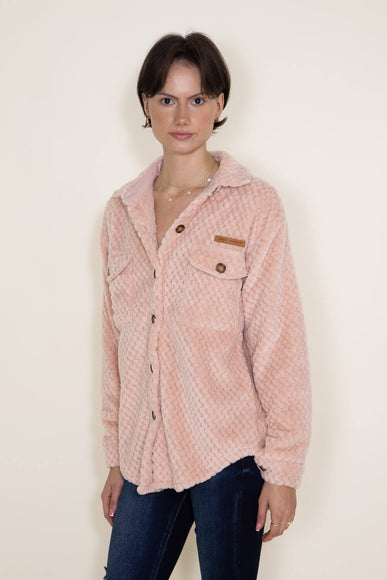 Simply Southern Soft Shacket for Women in Light Pink