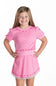 Simply Southern Embroidered Bow Set for Girls in Pink