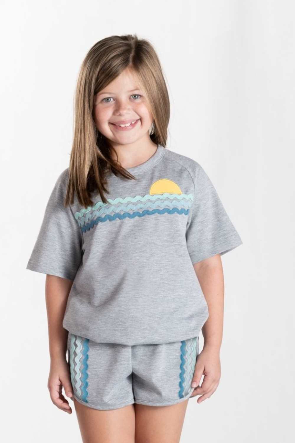 Simply Southern Sunset Lover Set for Girls in Grey