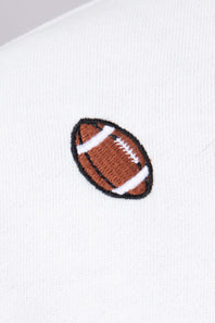1897 Active Football Embroidered Sweatshirt for Women in Ivory