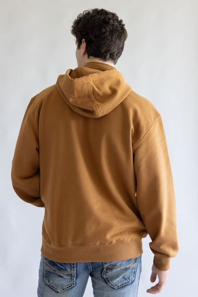 Carhartt Rain Defender Loose Fit Heavyweight Quarter Zip Hoodie for Men in Brown