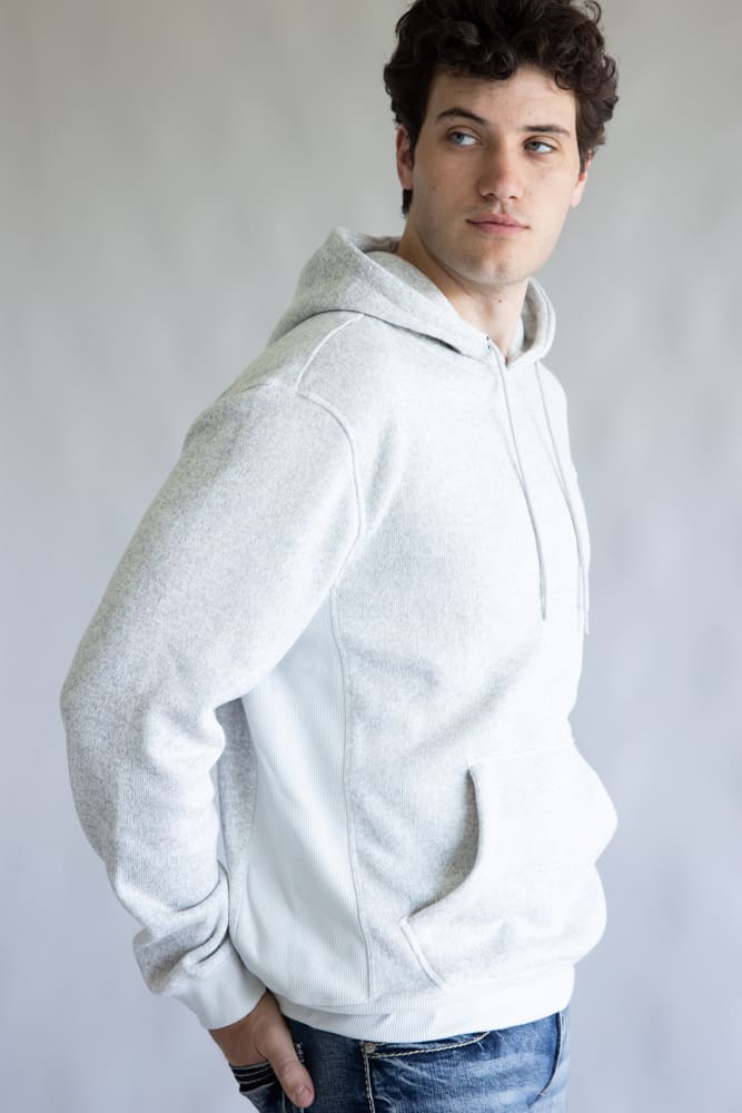 Quiksilver Keller Hoodie for Men in Light Gray Heather