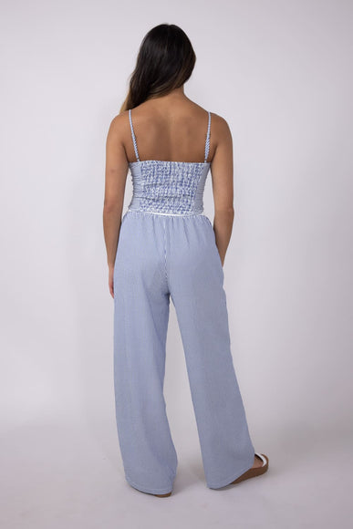 ACOA Pin Stripe Bustier & Pant Set for Women in Blue