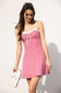  Gingham Mini Dress for Women in Red