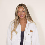 Simply Southern Fuzzy Sherpa Shacket for Women in Cream