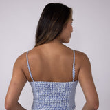 ACOA Pin Stripe Bustier & Pant Set for Women in Blue