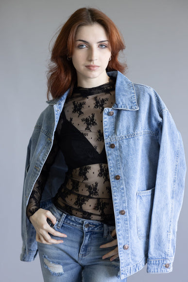 Free People Intimately Lady Lux Sheer Layering Top for Women in Black