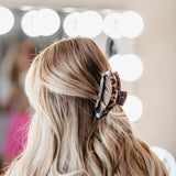Teleties Large Open Claw Hair Clip in Tortoise Brown