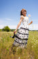 Strut & Bolt Polka Dot Eyelet Strapless Midi Dress for Women in White