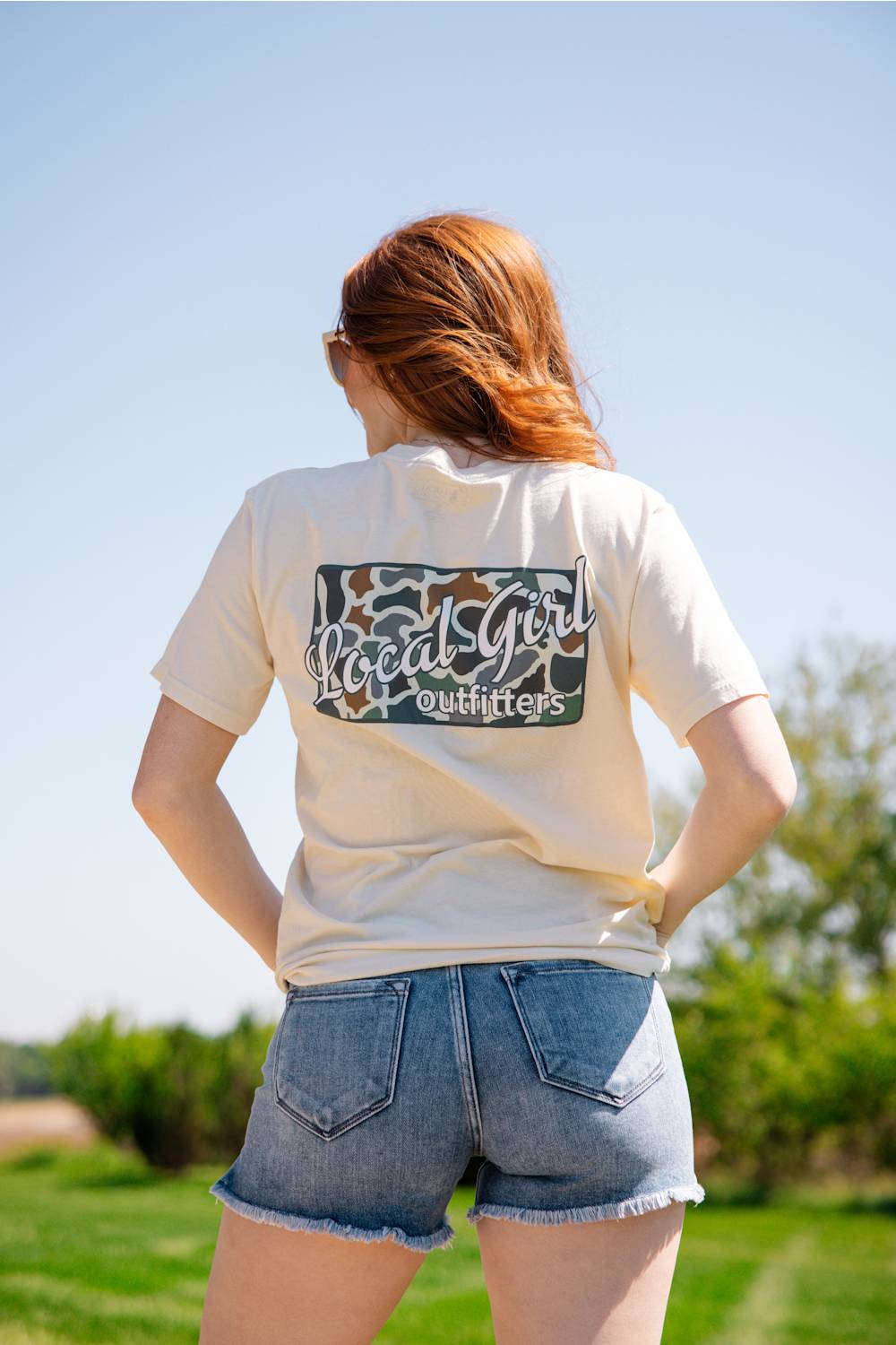 Local Girl Bluff Plate T-Shirt for Women in Ivory