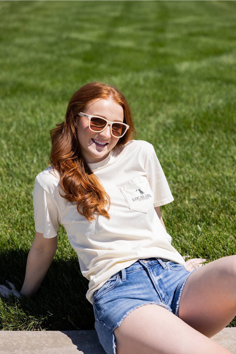 Local Girl Bluff Plate T-Shirt for Women in Ivory