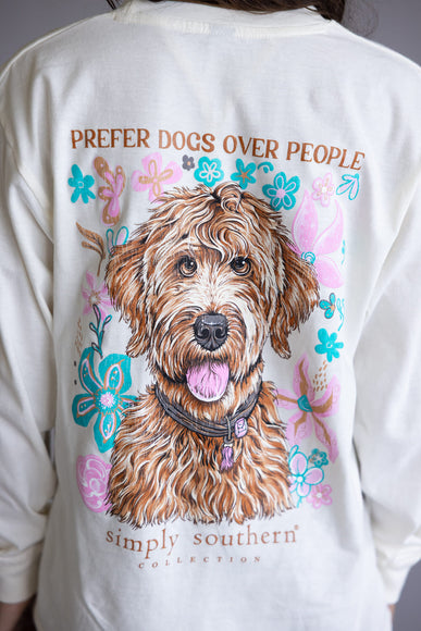 Simply Southern Youth Prefer Dogs Long Sleeve T-Shirt for Girls