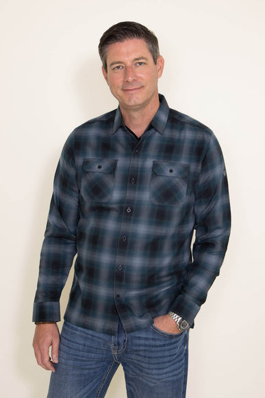 Kuhl Dillinger Flannel Shirt for Men in Blue