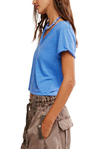 Free People We The Free Take 2 Tee for Women in Cornflower Combo