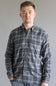 North River Brushed Plaid Button Up Shirt for Men in Blue Heather 