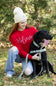 1897 Active Believe Embroidered Fleece Sweatshirt for Women in Red