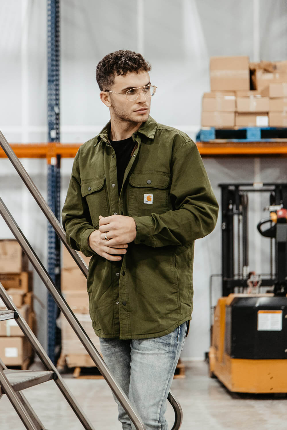 Carhartt Relaxed Canvas Shacket for Men in Green