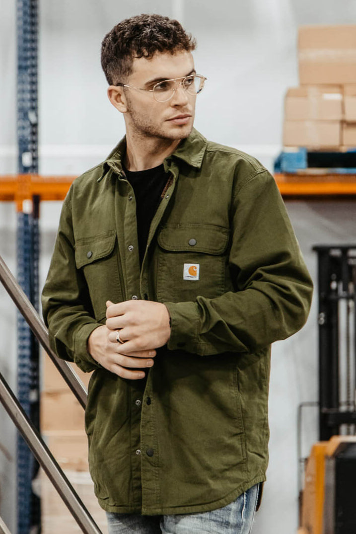 Carhartt Relaxed Canvas Shirt Jacket for Men in Green 105419-G72