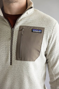 Patagonia Men’s R1 Air Zip Neck in Pelican