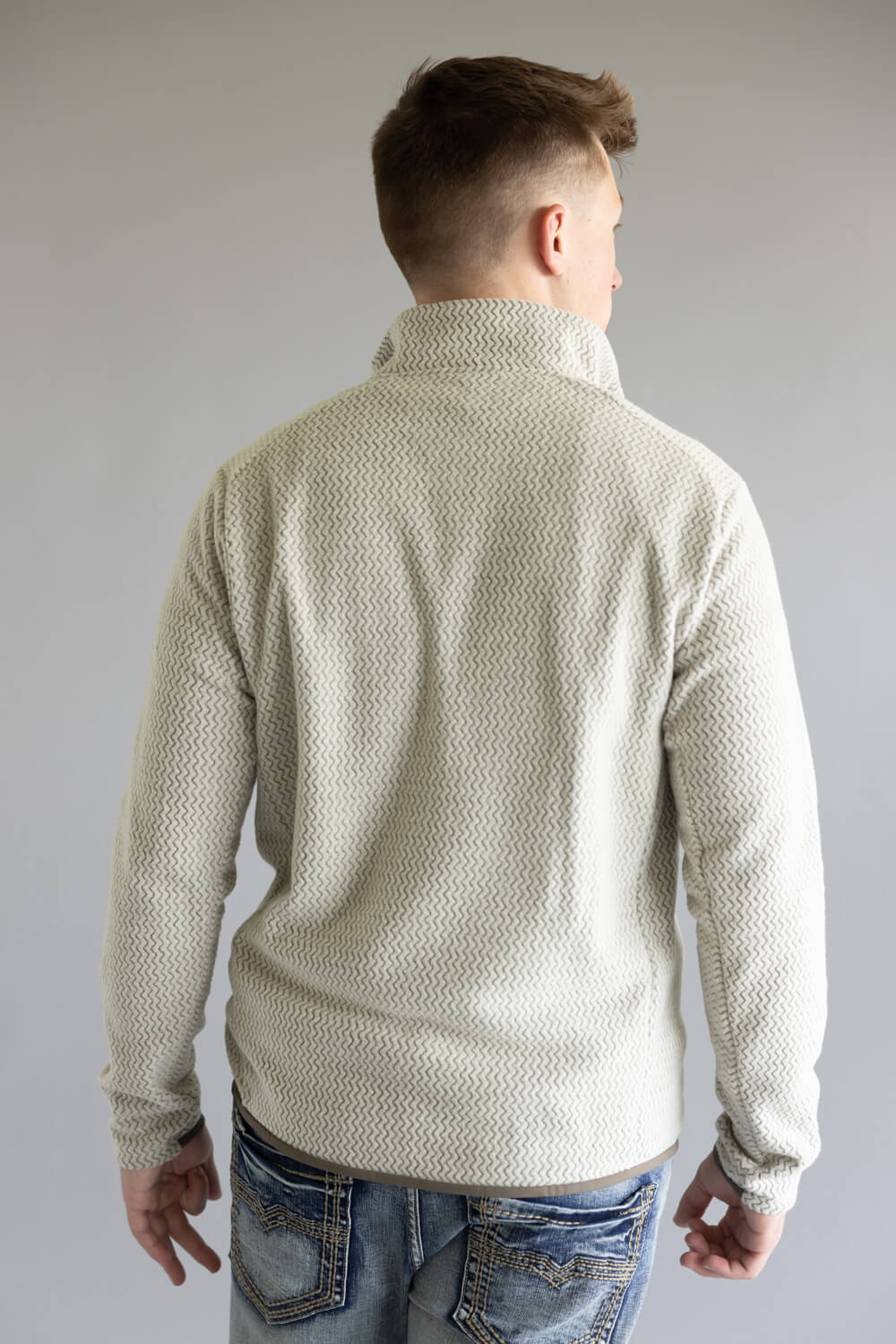 Patagonia Men's R1 Air Zip Neck in Pelican | 40246-PLCN PELICAN