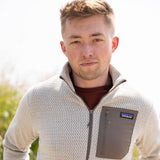 Patagonia Men’s R1 Air Zip Neck in Pelican 