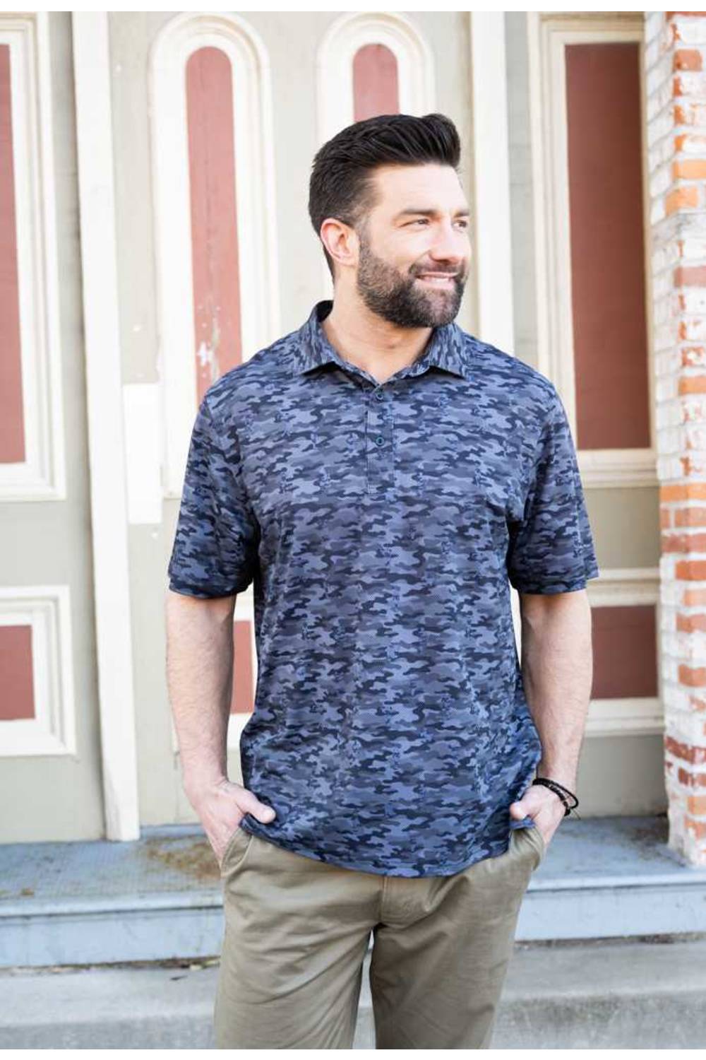 1897 Legends Camo Polo for Men in Black
