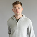 North River Texture Popcorn Knit Quarter Zip for Men in Grey 