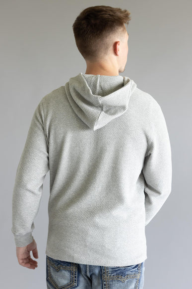 North River Texture Popcorn Knit Quarter Zip for Men in Grey 