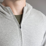 North River Texture Popcorn Knit Quarter Zip for Men in Grey