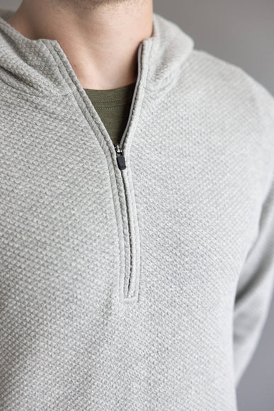 North River Texture Popcorn Knit Quarter Zip for Men in Grey