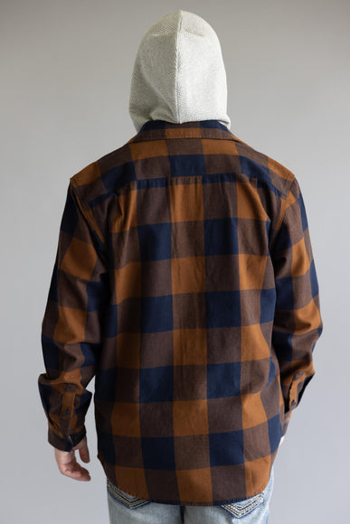 Carhartt Loose Fit Heavyweight Plaid Flannel for Men in Brown/Blue 