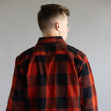 Carhartt Heavyweight Plaid Flannel for Men in Red/Orange 