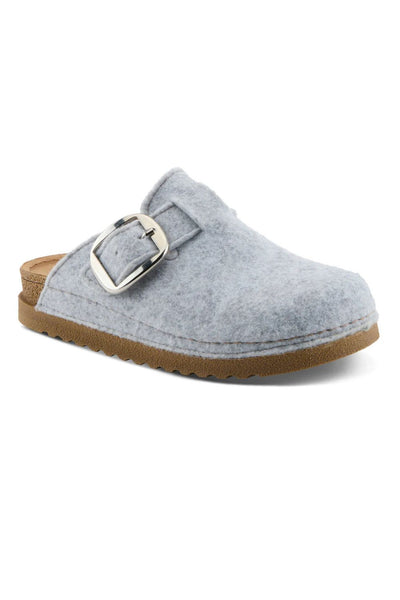 Flexus Cloggiller Wool Clog for Women in Light Gray 