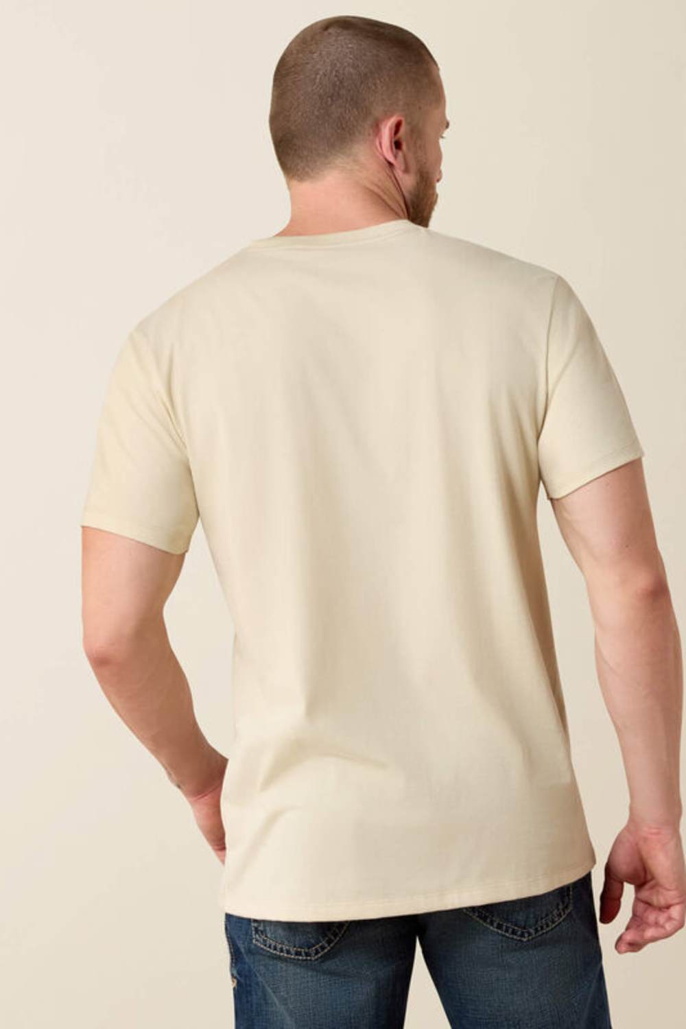 Ariat Land Of Free Farm T-Shirt for Men in Natural | 10071190-NATURAL
