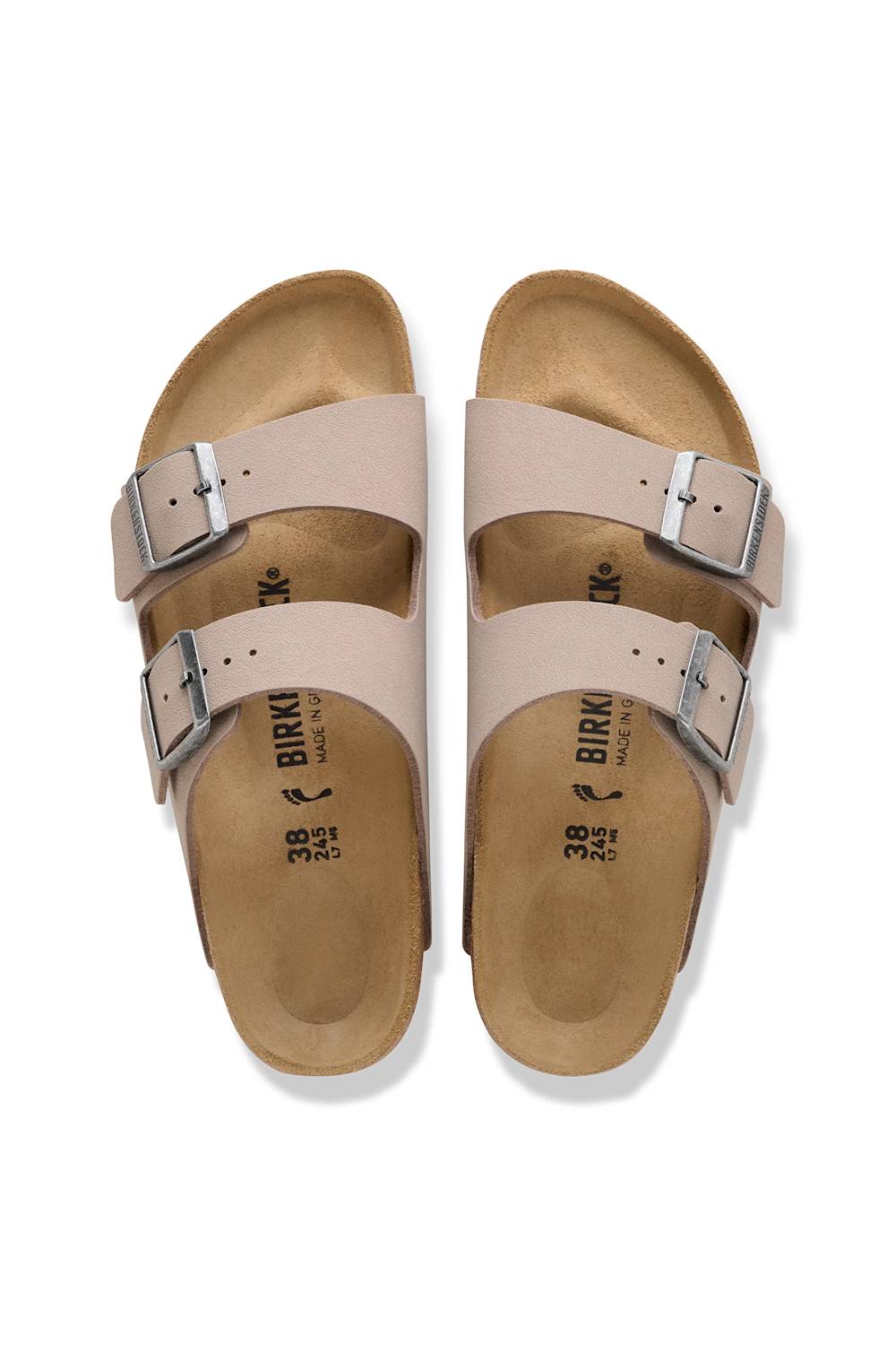 Birkenstock Arizona Birkibuc Sandals for Women in Gray Taupe