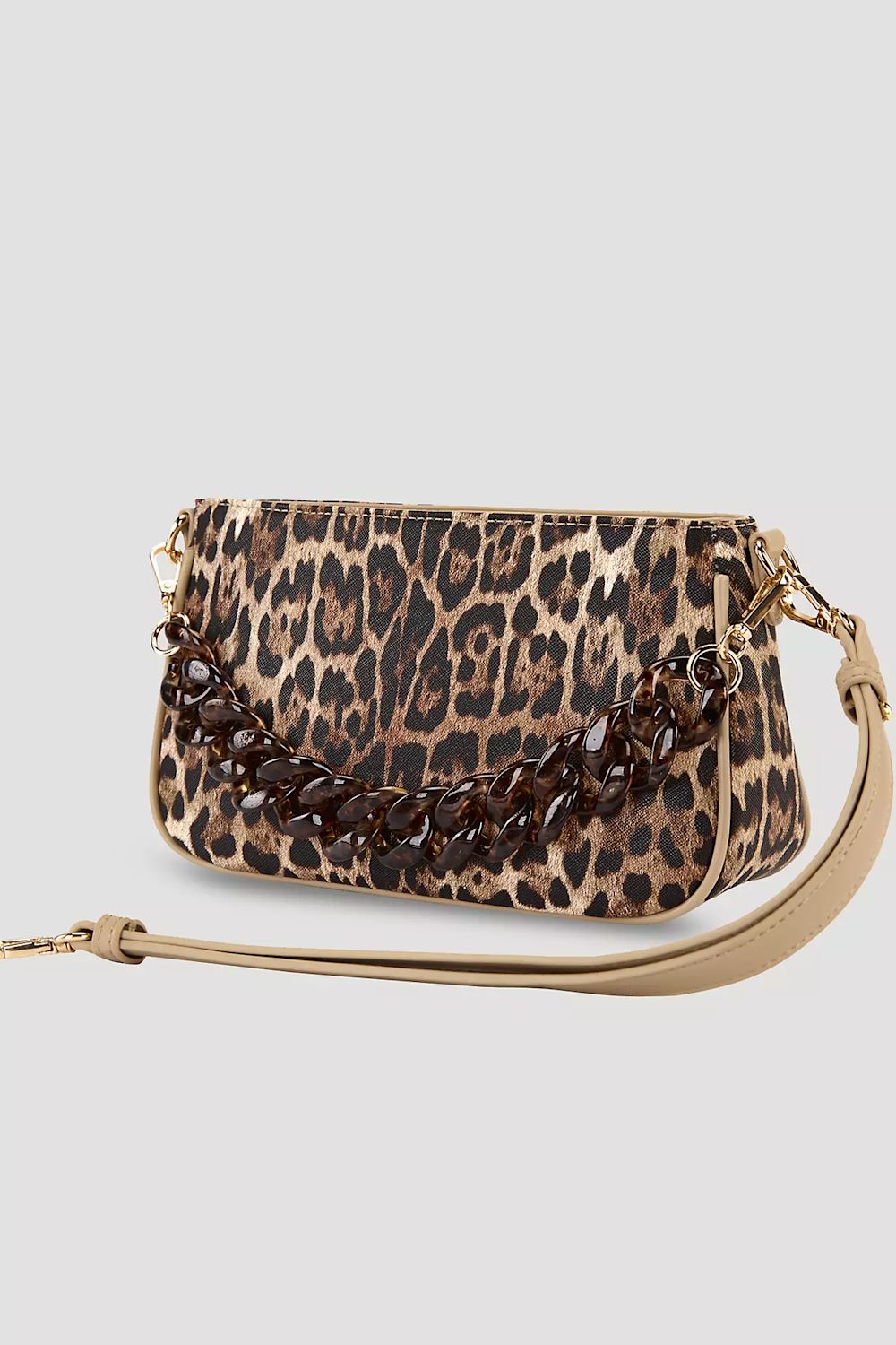 Wrangler Leopard Print Shoulder Bag for Women in Brown | WG474