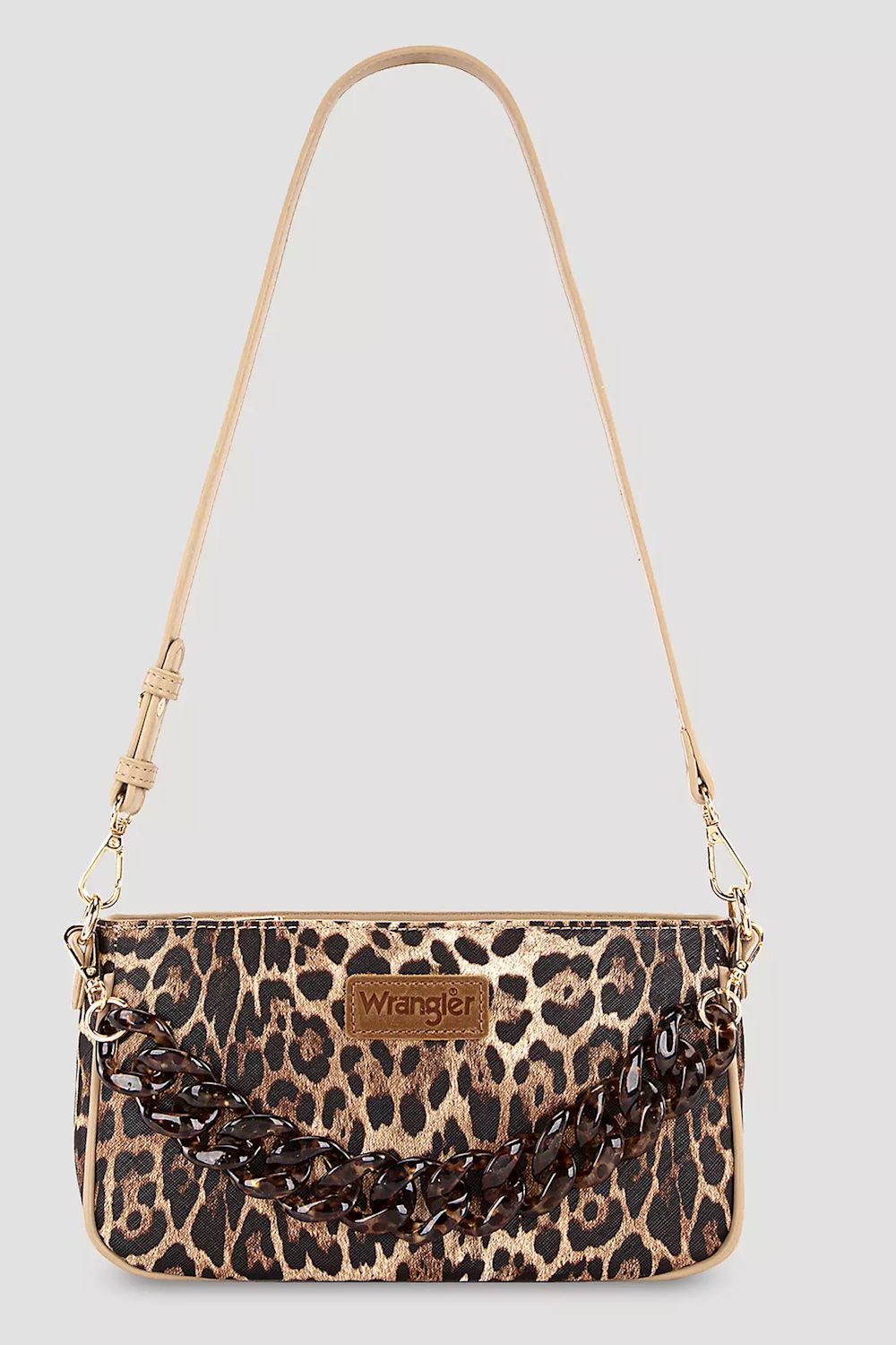 Wrangler Leopard Print Shoulder Bag for Women in Brown | WG474
