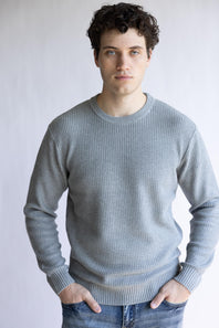 1897 Original Knit Crewneck Sweater for Men in Silver Heather