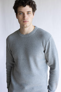 1897 Original Knit Crewneck Sweater for Men in Silver Heather