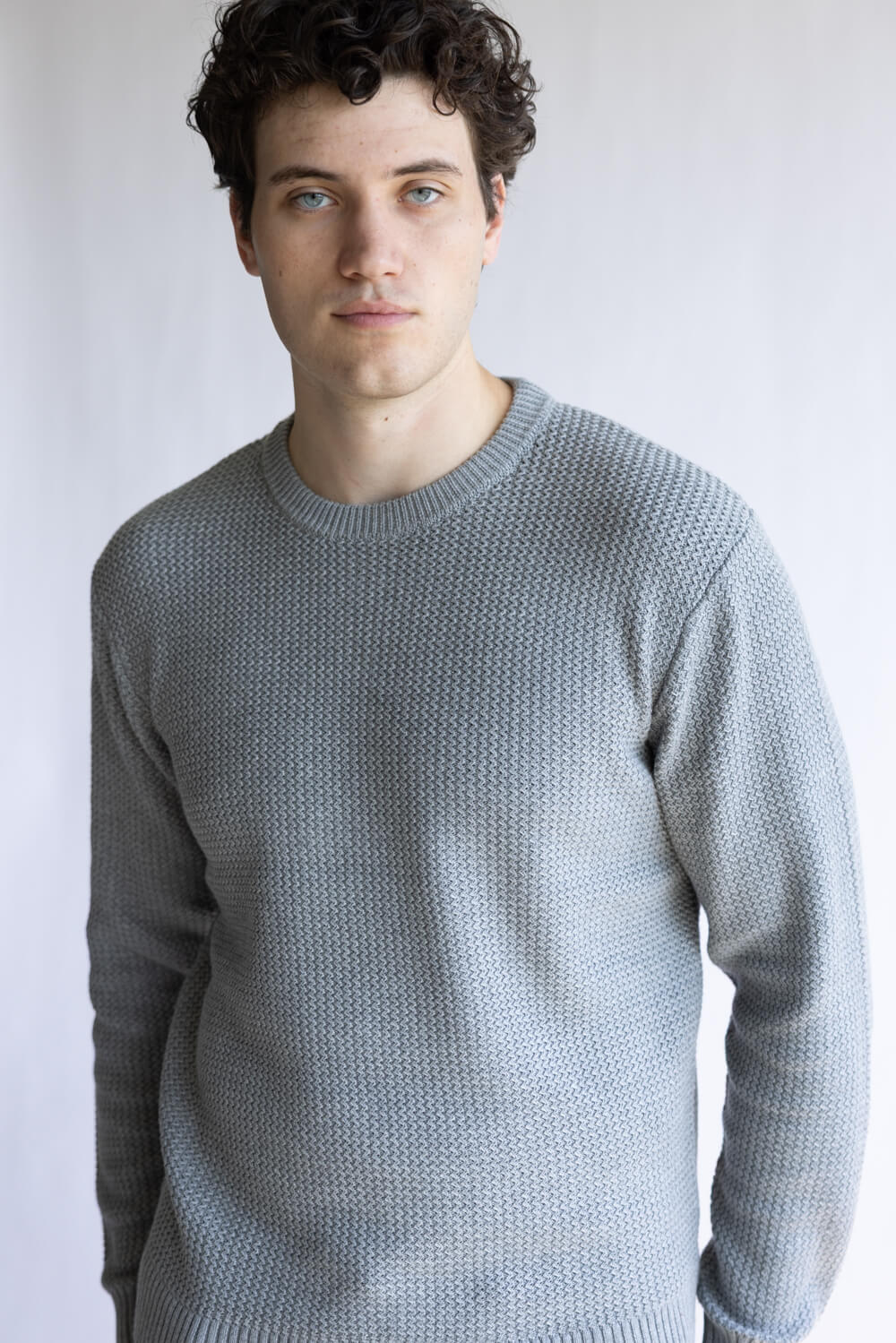 1897 Original Knit Crewneck Sweater for Men in Silver Heather