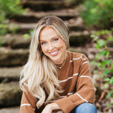 La Miel Pencil Stripe Sweater for Women in Brown