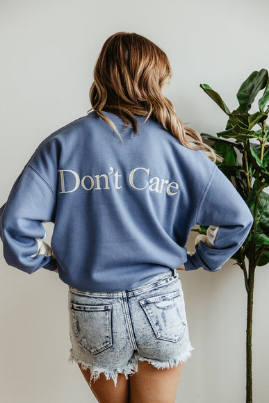 1897 Active Don’t Know Don’t Care Sweatshirt for Women in Cream/Blue