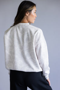 1897 Active Camo Crewneck Fleece Sweatshirt for Women in Beige