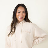 1897 Active Michigan Embroidered Sweatshirt for Women in Cream