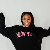 1897 Active New York Sweatshirt for Women in Black